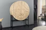Vysoká komoda LION 140 CM bílá masiv mango