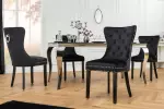 2SET zámecká židle CASTLE S RUKOJETÍ černá samet