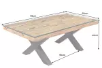 Konferenční stolek BARRACUDA X 110 CM masiv teak