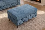 Taburet MODERN BAROCCO XL 90 CM petrolejový samet Taburet MODERN BAROCCO XL 90 CM petrolejový samet