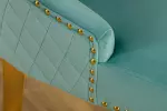 2SET židle CASTLE DELUXE S RUKOJETÍ světle modrá samet