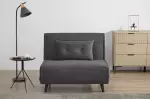 Rozkládací křeslo SMART MULTIFUNCTION 100 CM šedá manšestr