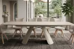 Rozkládací jídelní stůl VOGUE 160-240 CM béžový keramika