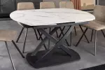 Jídelní stůl INCEPTION WHITE 130-190 CM keramika rozkládací