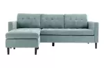Rohová pohovka STOCKHOLM 220 CM aqua manšestr UNI