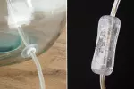 Stolní lampa CLASSICO 60 CM bílá recyklované sklo