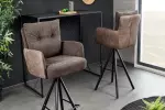 Barová židle BIG GEORGE taupe hnědá otočná