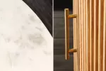 Konferenční stolek TRES CHIC 60 CM bílá/přírodní mramor/masiv mango