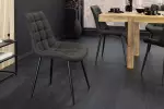 2SET jídelní židle ROADSTAR tmavě šedá/černá mikrovlákno 2SET jídelní židle ROADSTAR tmavě šedá/černá mikrovlákno