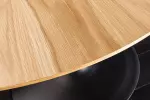 Kulatý jídelní stůl ATELIER II 120 CM přírodní/černá dubová dýha