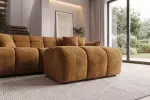 Taburet CLOUD 100 CM tmavě žlutý samet Taburet CLOUD 100 CM tmavě žlutý samet