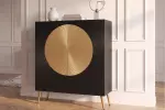 Vysoká komoda AURUM 120 CM černá/zlatá masiv mango Vysoká komoda AURUM 120 CM černá/zlatá masiv mango