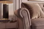 Pohovka MAISON BELLE 220 CM greige samet rozkládací Pohovka MAISON BELLE 220 CM greige samet rozkládací