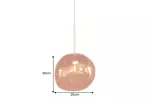Stropní svítidlo LIQUID DIAMOND 20 CM měděná