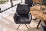 2SET jídelní židle CONCORD otočná 180° tmavě šedá/černá samet 2SET jídelní židle CONCORD otočná 180° tmavě šedá/černá samet