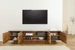 Televizní stolek ART DECO BROWN 200 CM masiv mango