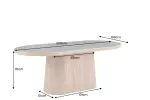Jídelní stůl UNIQUE 200 CM bílý mramor/dýha ořech