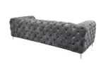 Pohovka MODERN BAROCCO 240 CM tmavě šedá samet Pohovka MODERN BAROCCO 240 CM tmavě šedá samet