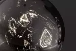 Stropní svítidlo LIQUID DIAMOND 35 CM kouřová černá