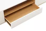 Závěsný televizní stolek LOFT 150 CM bílá/dub