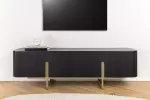 Televizní stolek GATSBY 160 CM černá/zlatá masiv mango