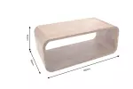 Konferenční stolek CUBE 100 CM hnědý masiv sheesham