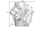 Váza LIQUID 30 CM stříbrná