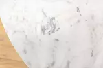 Kulatý jídelní stůl ELEGANCIA 100 CM bílá/mosaz mramor