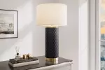 Stolní lampa ELEGANCIA 70 CM černá/bílá keramika