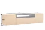 Závěsný televizní stolek LOFT 160 CM dub/černá