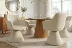 Jídelní židle AMBIENTO béžová žinylková tkanina otočná Jídelní židle AMBIENTO béžová žinylková tkanina otočná