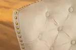 2SET zámecká židle CASTLE S RUKOJETÍ béžová samet