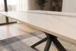 Jídelní stůl GALAXIE 160 CM keramika vzhled bílý mramor Jídelní stůl GALAXIE 160 CM keramika vzhled bílý mramor