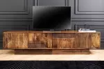 Televizní stolek ART DECO II SMOKE BROWN 200 CM masiv mango