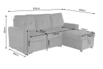 Rozkládací rohová pohovka s ÚP APARTMENT II UNI 205 CM zelená manšestr