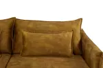 Rozkládací pohovka APARTMENT 3M 215 CM tmavě žlutá samet