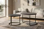 2SET konferenční stolek ELEGANCE ANTRACIT 75 CM keramika 2SET konferenční stolek ELEGANCE ANTRACIT 75 CM keramika
