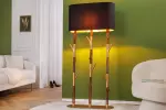 Stojací lampa WARDROBE 150 CM přírodní/zlatá masiv železné dřevo