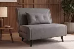 Rozkládací křeslo SMART MULTIFUNCTION 100 CM šedé samet Rozkládací křeslo SMART MULTIFUNCTION 100 CM šedé samet