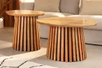 2SET konferenční stolek VALHALLA 70/50 CM masiv akácie