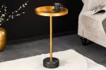 Odkládací stolek TRAYFUL 60 CM zlatá/šedý mramor
