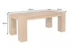 Konferenční stolek MAKASSAR 100 CM krémový masiv mango