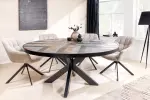 Kulatý jídelní stůl MOUNTAIN SOUL 120 CM kamenná dýha
