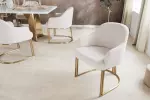 2SET židle EXTRAVAGANCIA béžová/zlatá manšestr