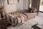 Pohovka MAISON BELLE 220 CM greige samet rozkládací Pohovka MAISON BELLE 220 CM greige samet rozkládací