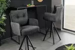 Barová židle BIG GEORGE antracitová otočná