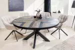 Kulatý jídelní stůl MOUNTAIN SOUL 120 CM kamenná dýha