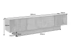Televizní stolek ART DECO II GREY 200 CM masiv mango