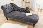 Lenoška CHESTERFIELD šedá samet