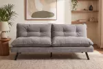 Rozkládací pohovka COCOONING 190 CM šedá žinylková tkanina Rozkládací pohovka COCOONING 190 CM šedá žinylková tkanina